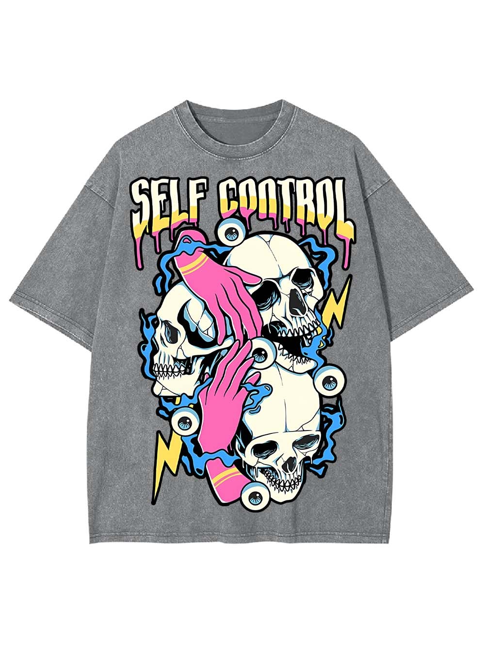 SELF CONTROL CHAOS WASHED TSHIRT