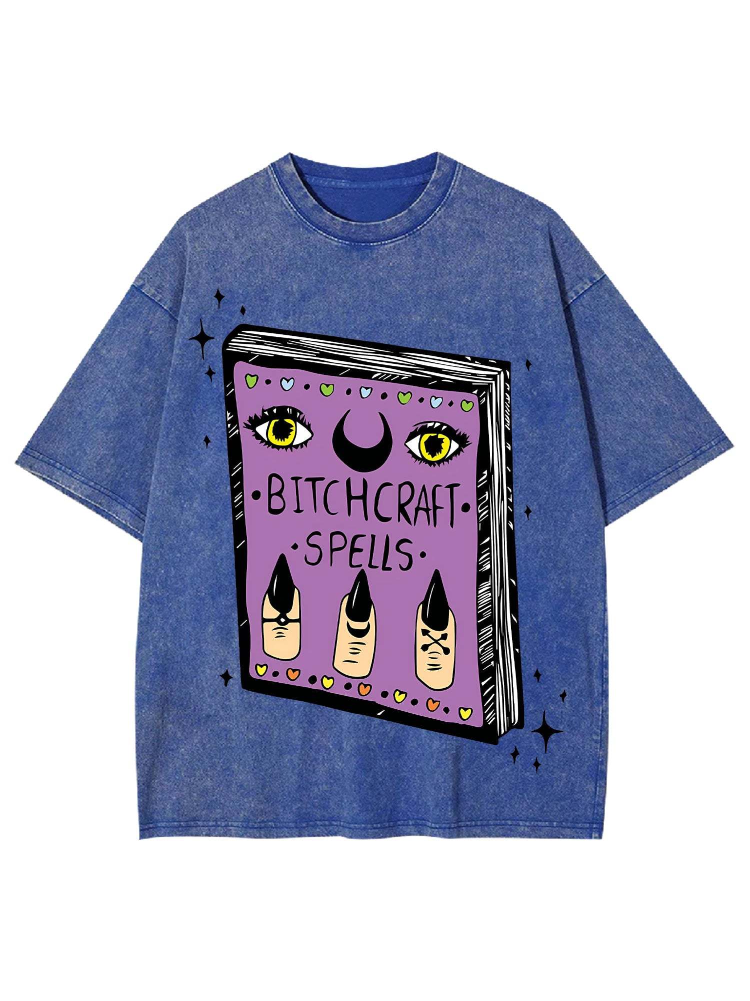 Bitchcraft Spells Washed Tshirt-ClassyOutlaw Sale