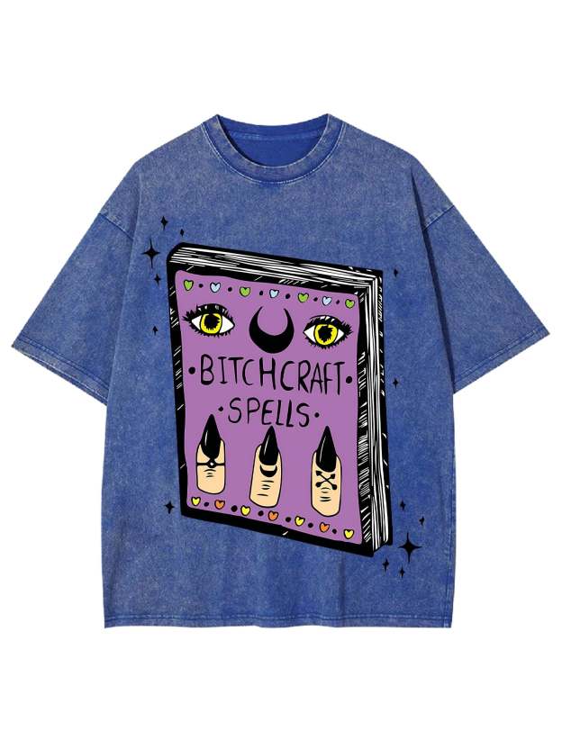 Bitchcraft Spells Washed Tshirt