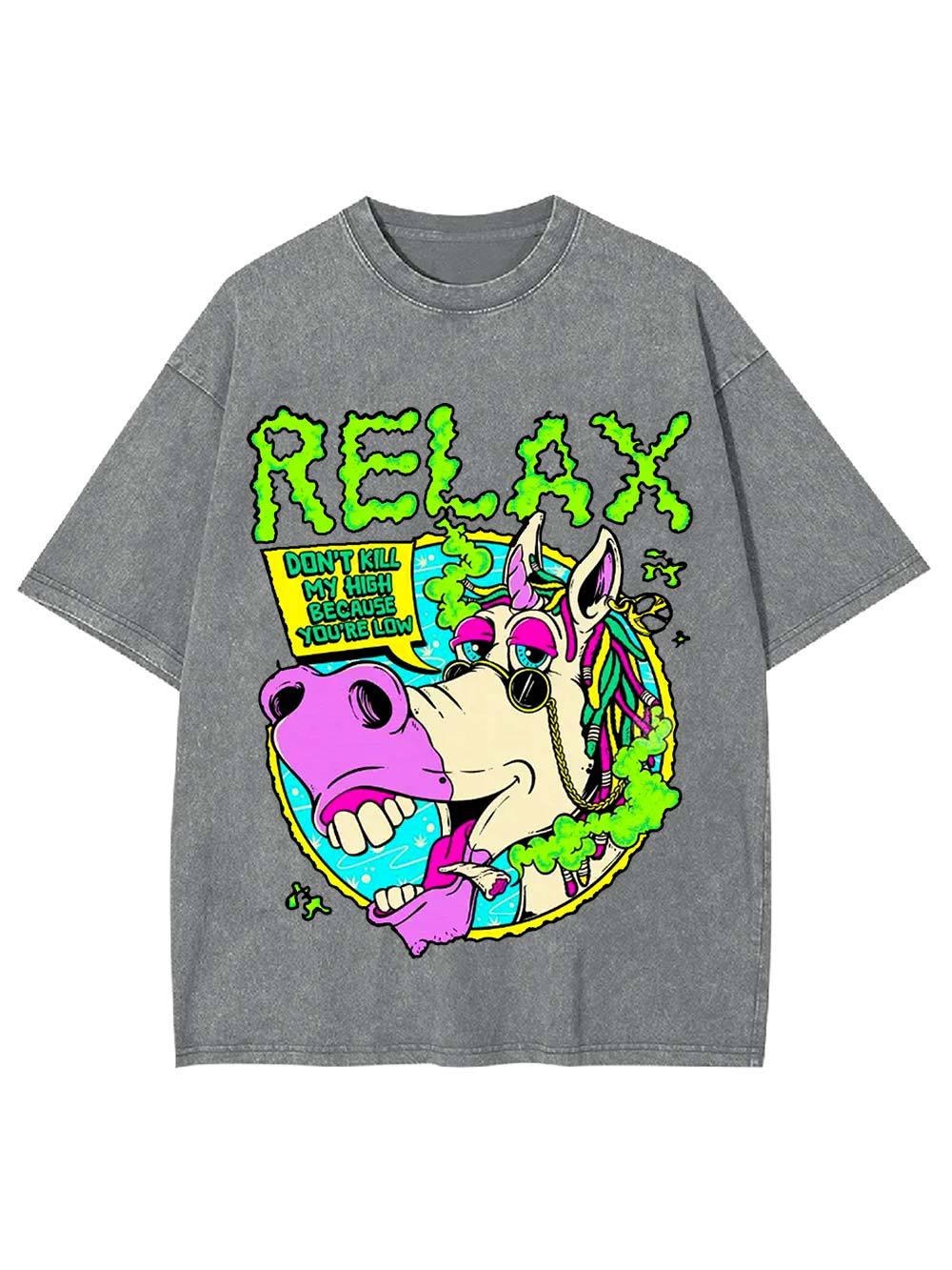 Relax and Stay High Washed Tshirt