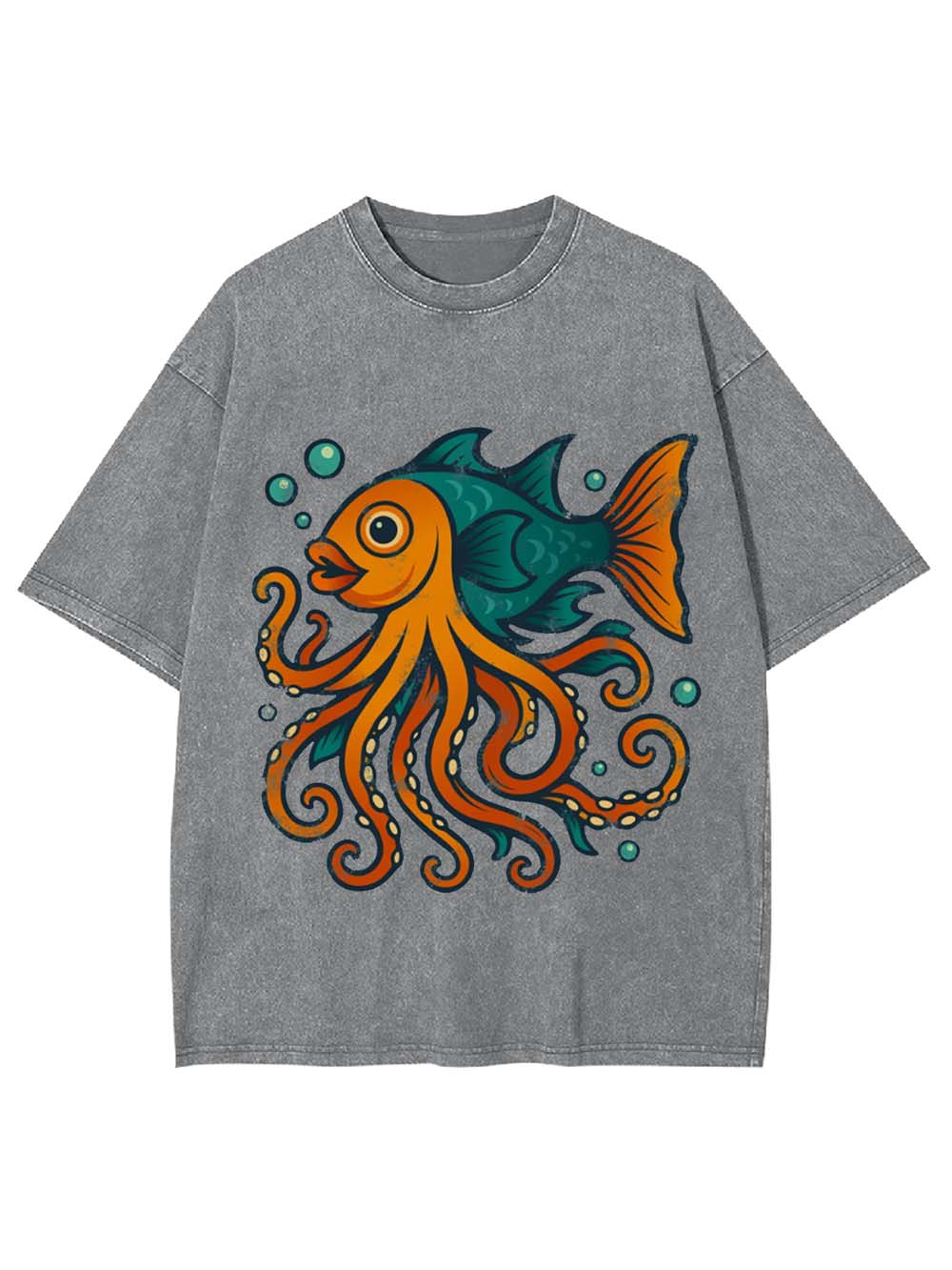 Octo-Fish Hybrid Washed Tshirt