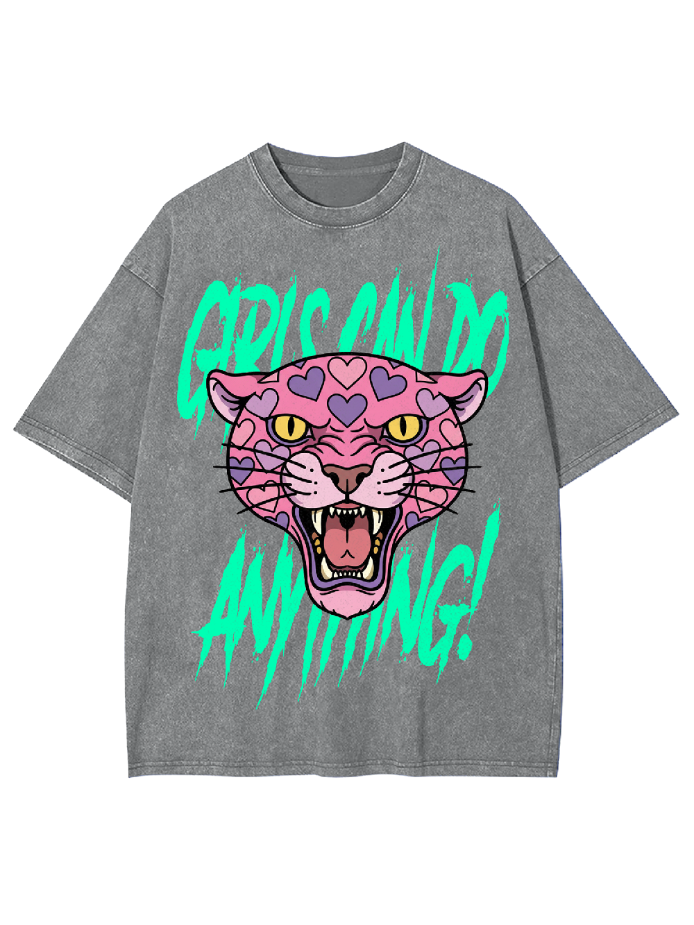 Girls can do anything Washed Tshirt