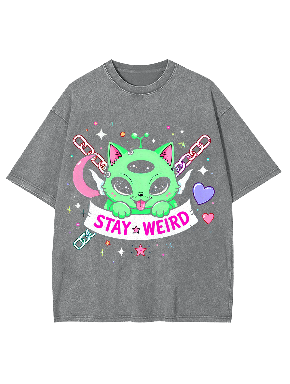Stay wired Washed Tshirt