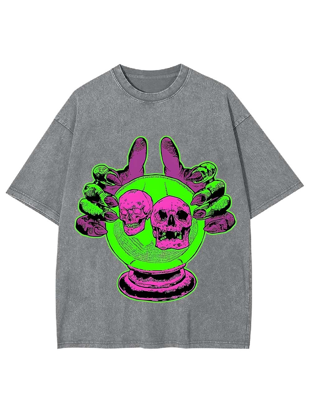 OMEN OF THE SKULLS WASHED TSHIRT