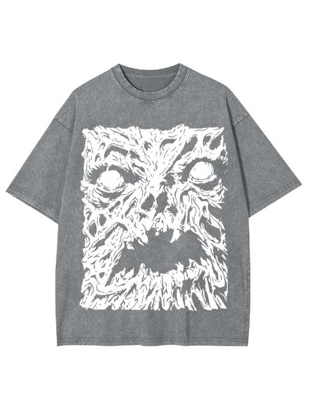 The Melting Face of Horror Washed Tshirt