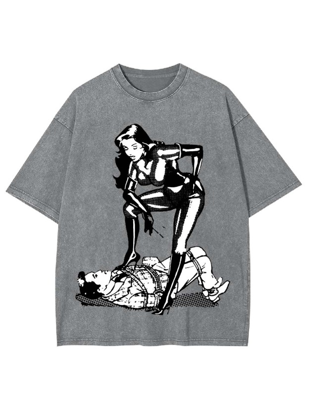 Dominance in Contrast Washed Tshirt