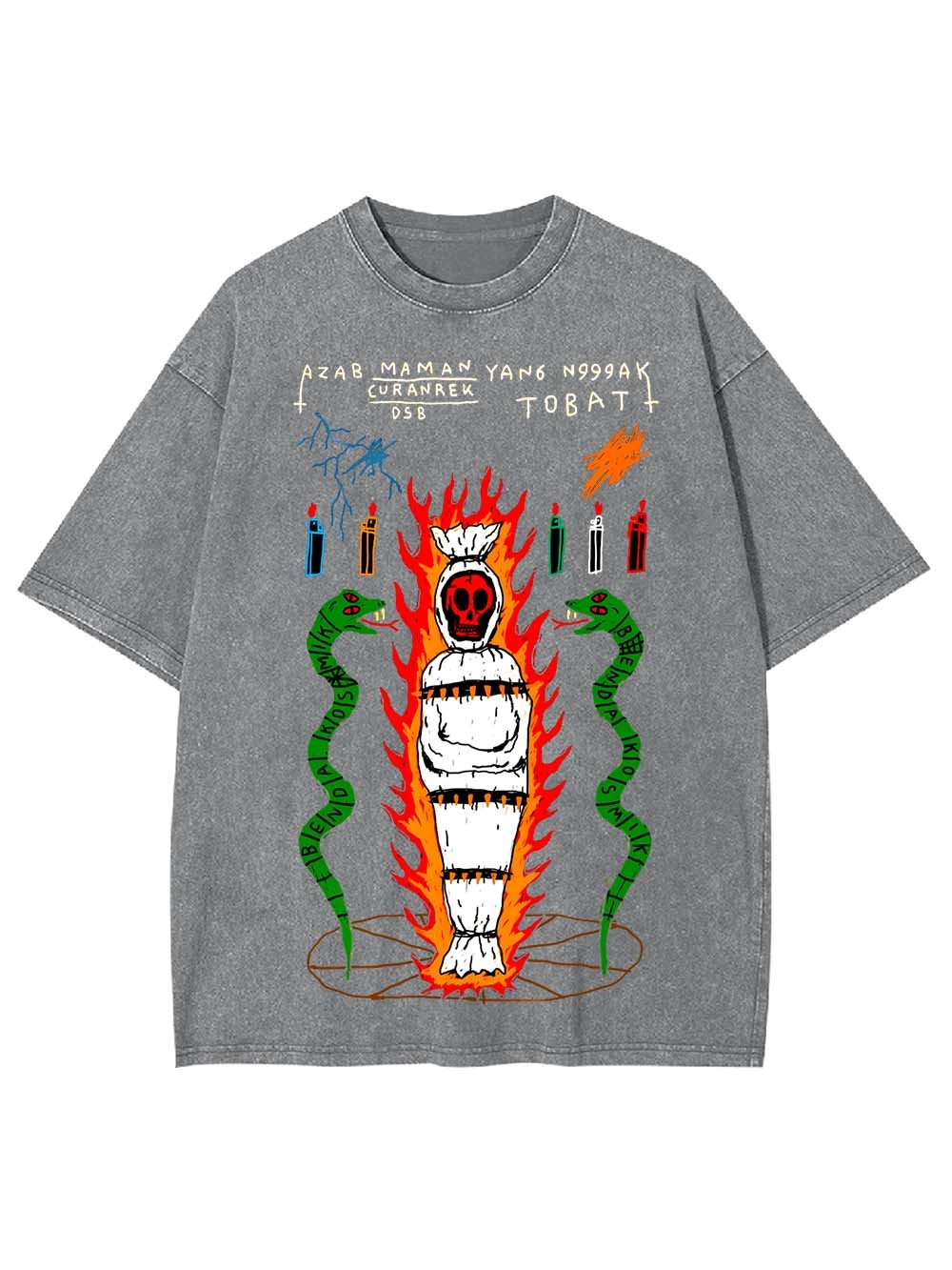 Repentance In Flames Washed Tshirt-ClassyOutlaw Sale