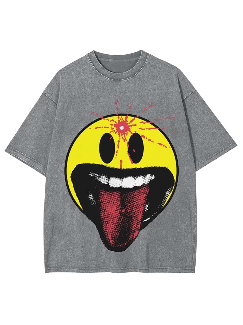 Smiley Madness Washed Tshirt