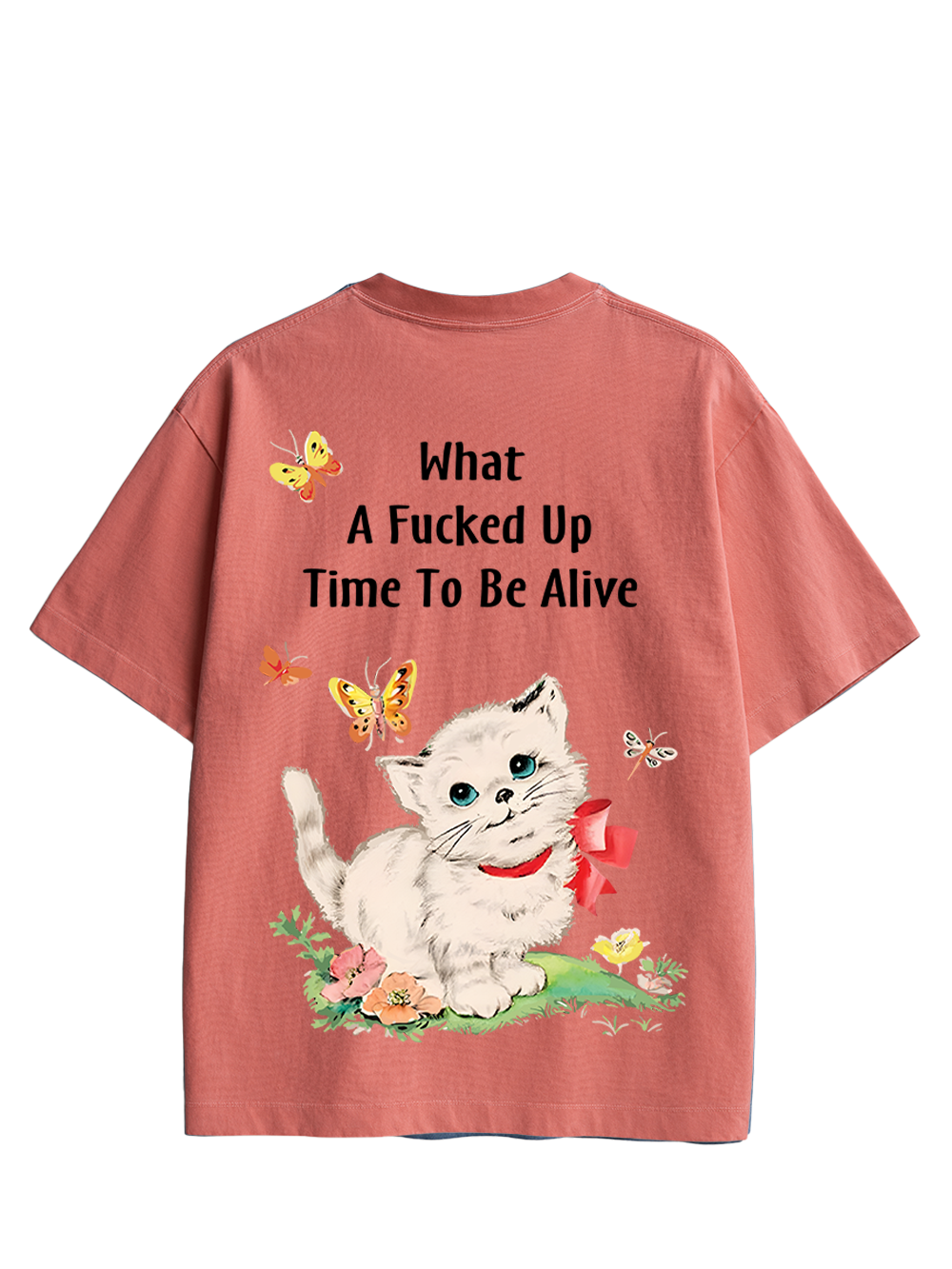 Cute Crisis Double Sided Print Washed TShirt