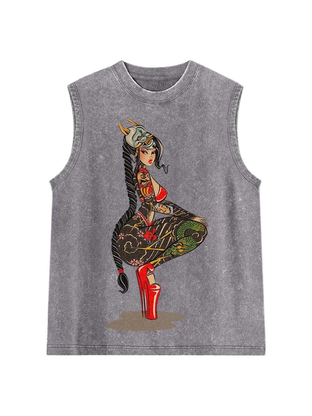 Tattooed Warrior Washed Tank Top