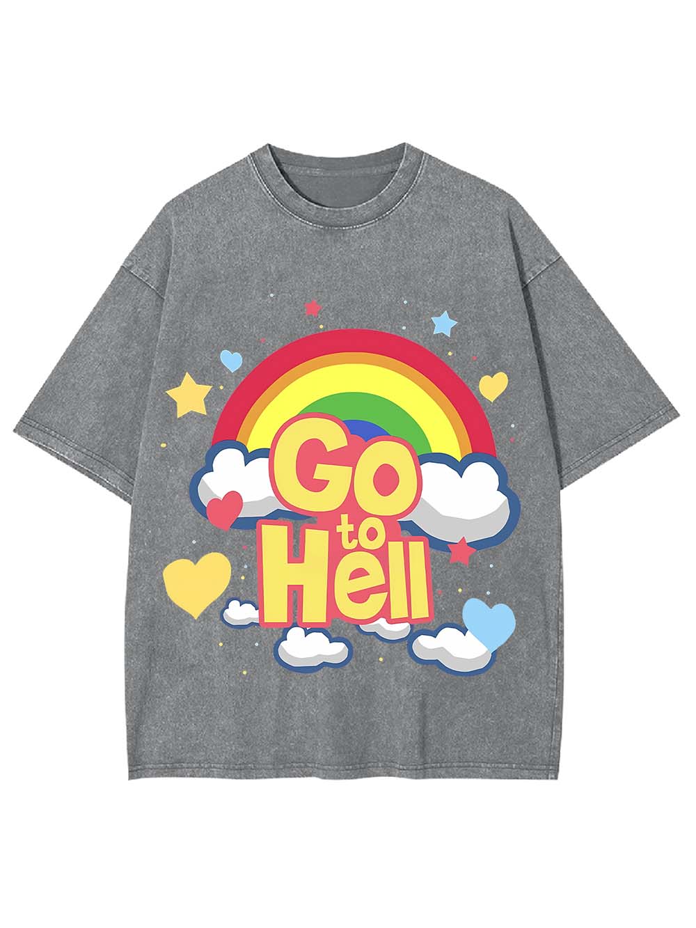 GO TO HELL WASHED TSHIRT