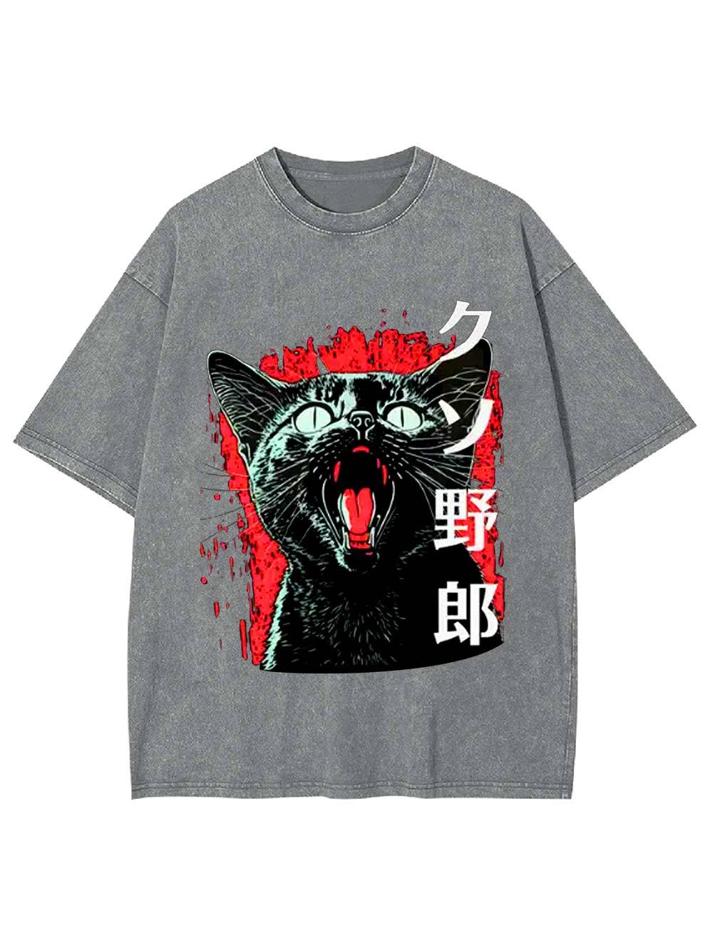 Fierce Feline Fury Washed Tshirt