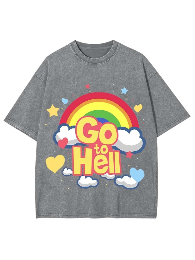 GO TO HELL WASHED TSHIRT