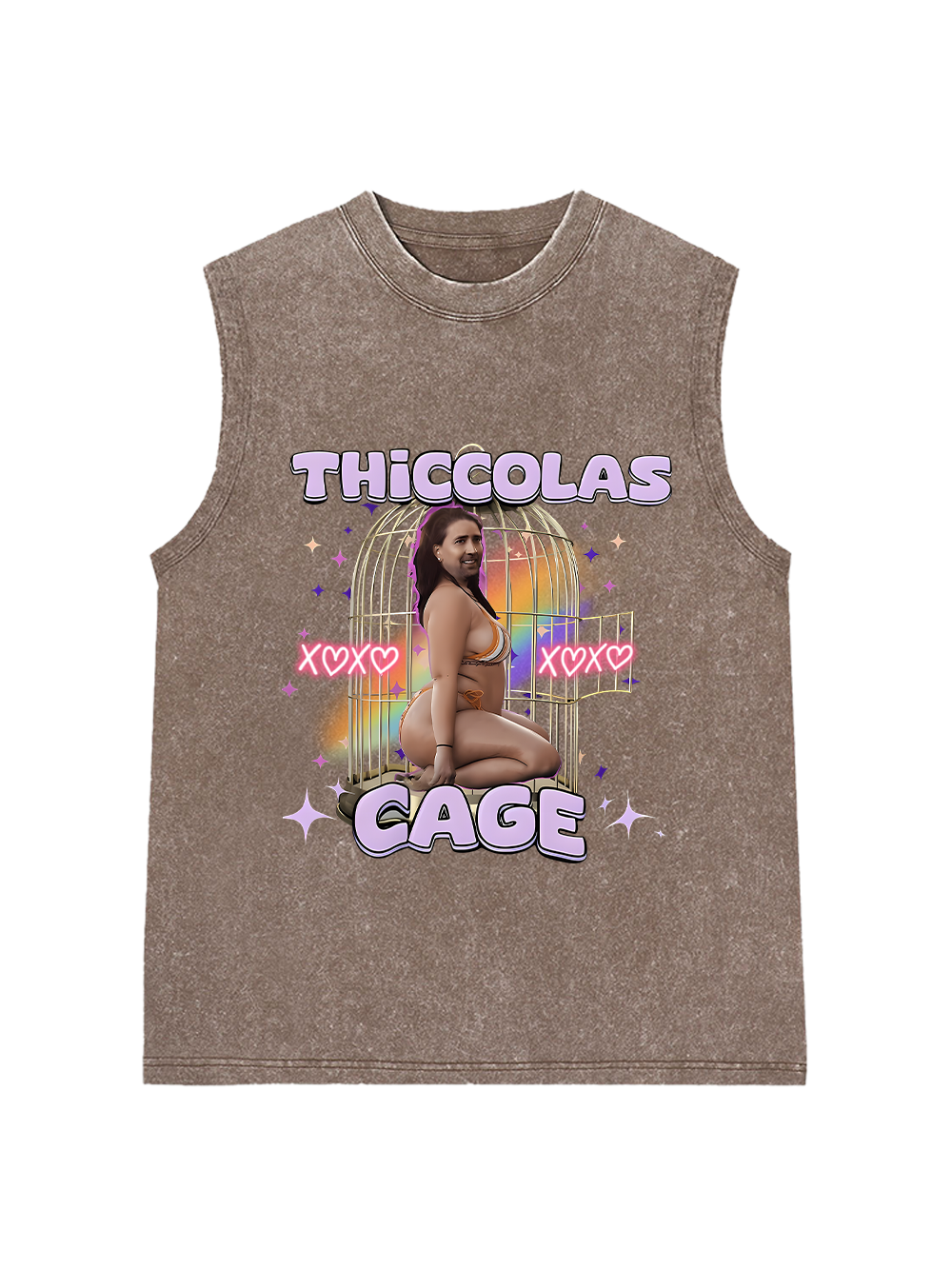 Thiccolas Cage Washed Tank Top