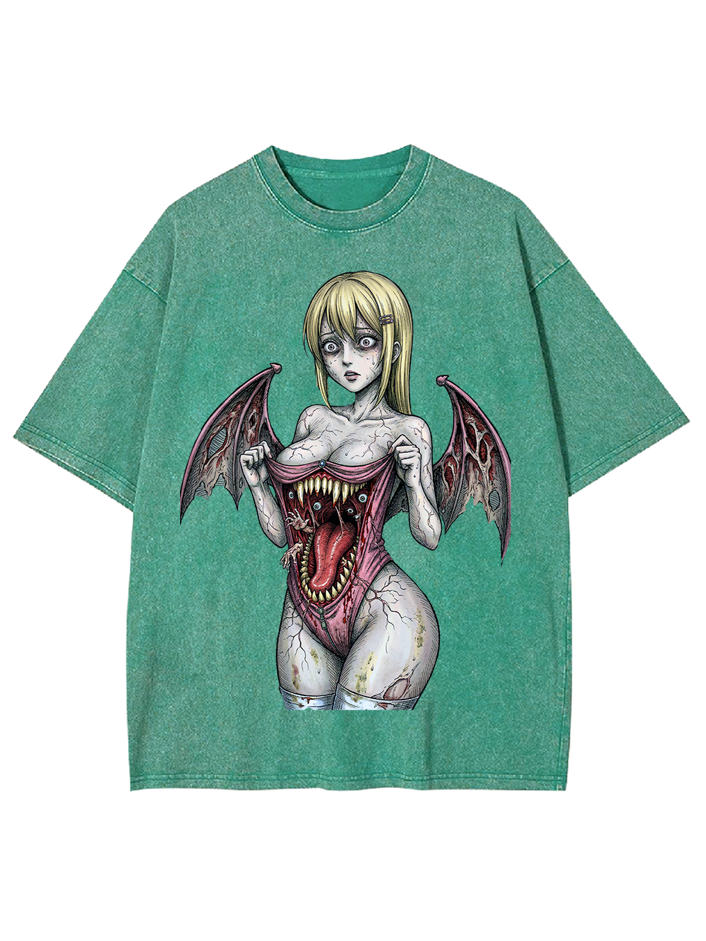 Bat Wings & Bite Washed Tshirt