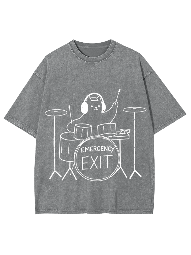 Emergency Groove – Cute Band Washed Tshirt