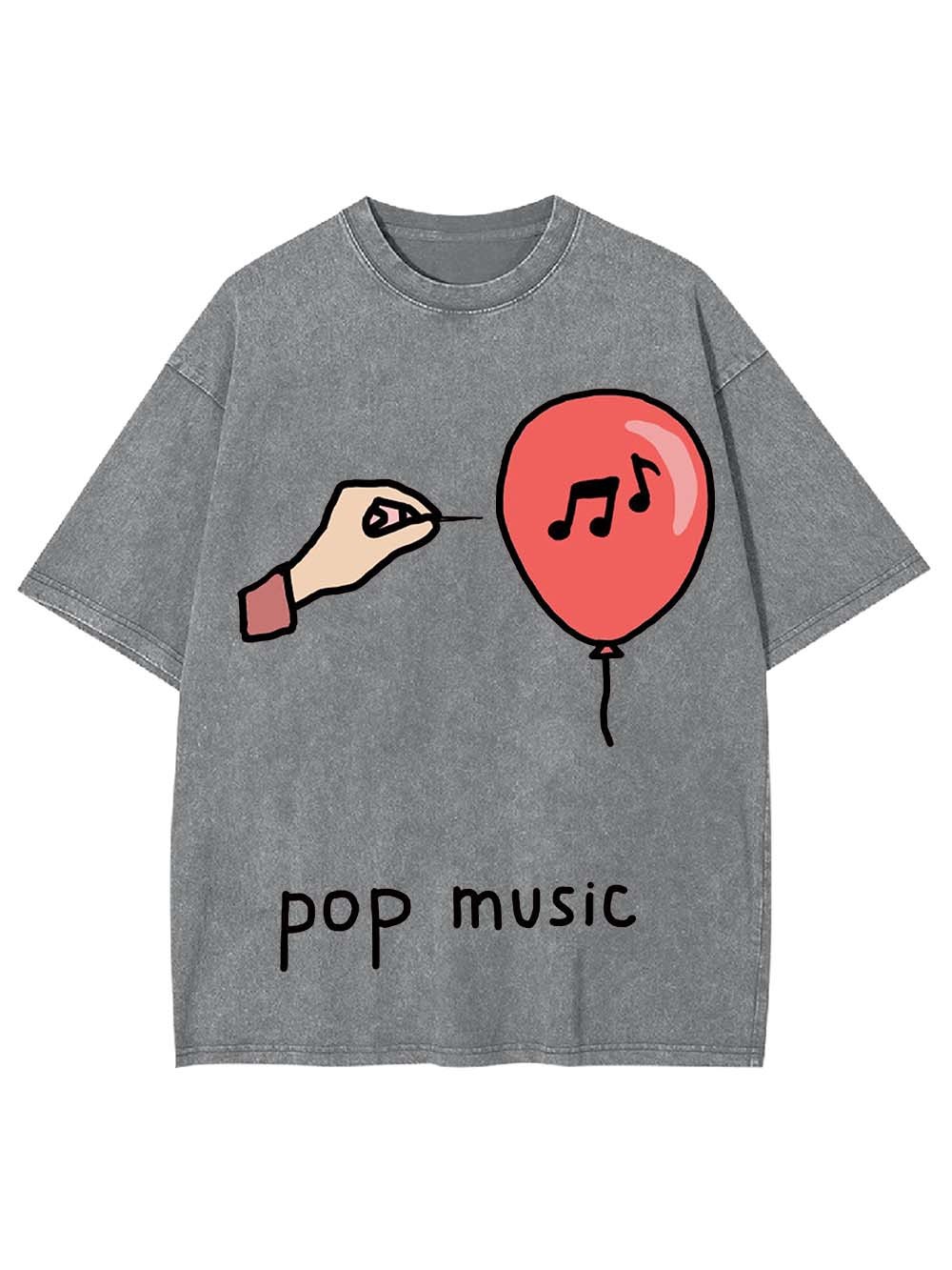 Pop Music Washed Tshirt