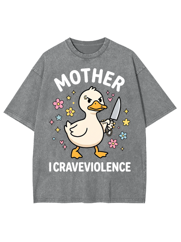 MOTHER I CRAVE VIOLENCE Washed Tshirt
