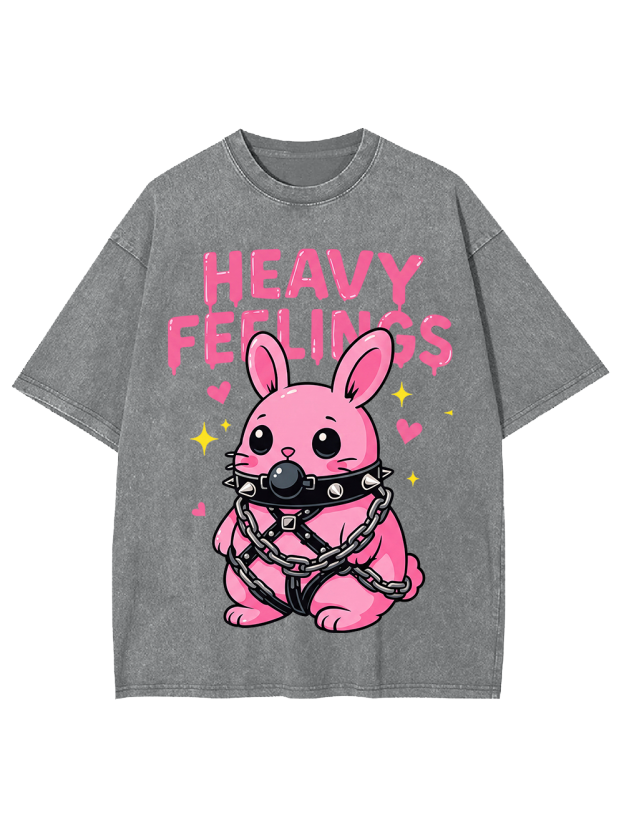 HEAVY FEELINGS Washed Tshirt