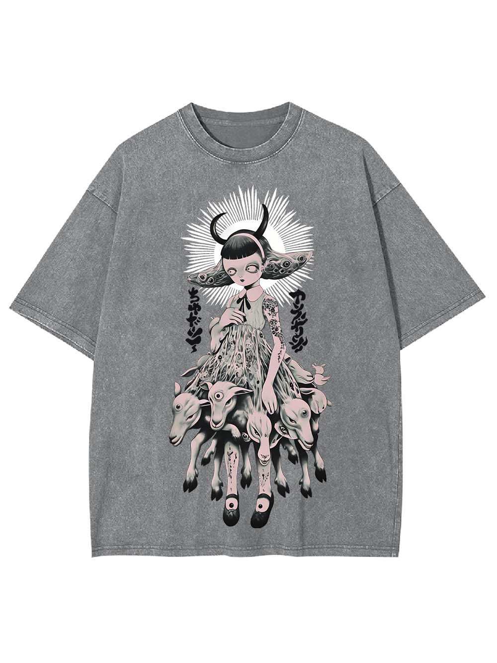 The Girl of Many Eyes Washed Tshirt