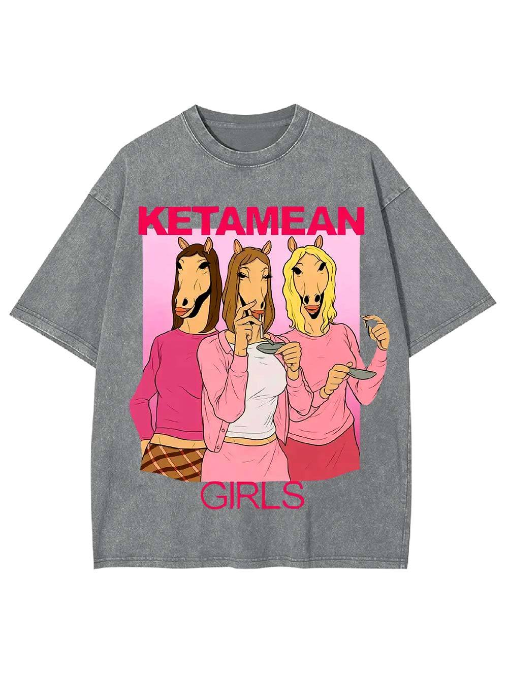 Ketamean Girls Washed Tshirt