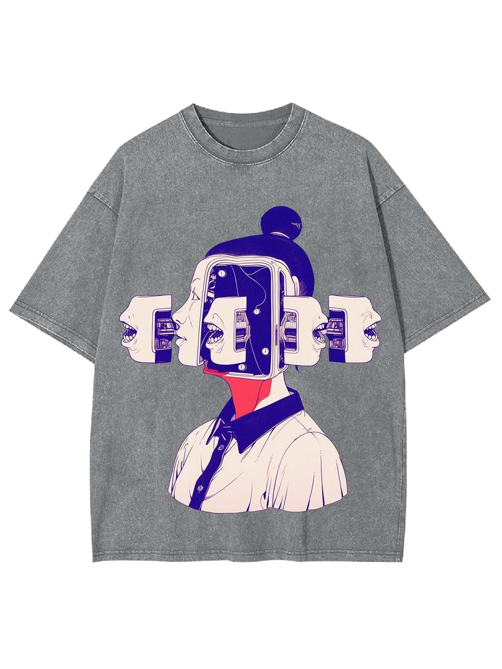 FRAGMENTED VOICES OF THE MIND WASHED TSHIRT