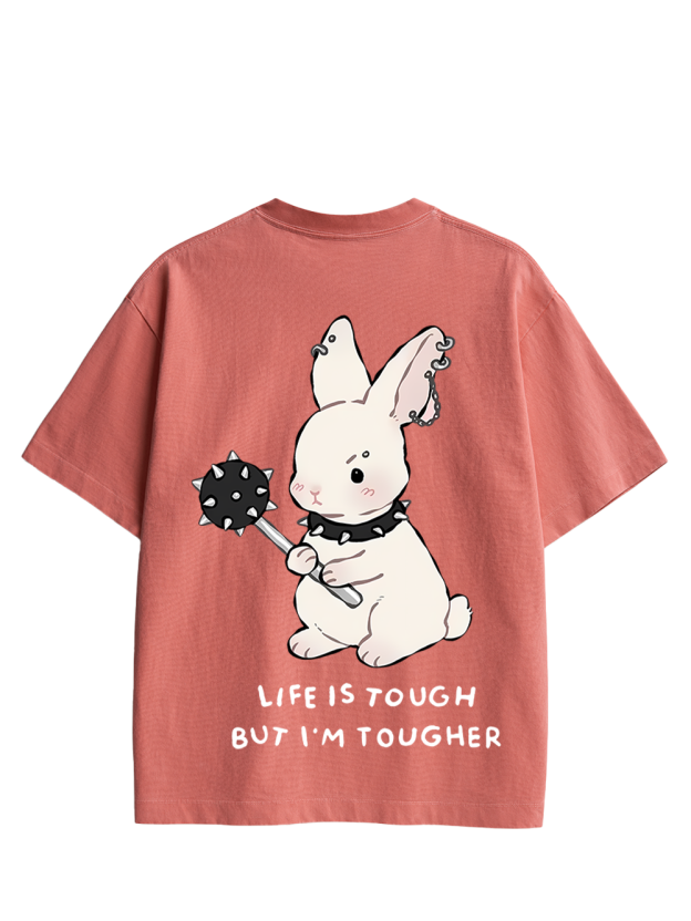Tough Bunny Double Sided Print Washed TShirt