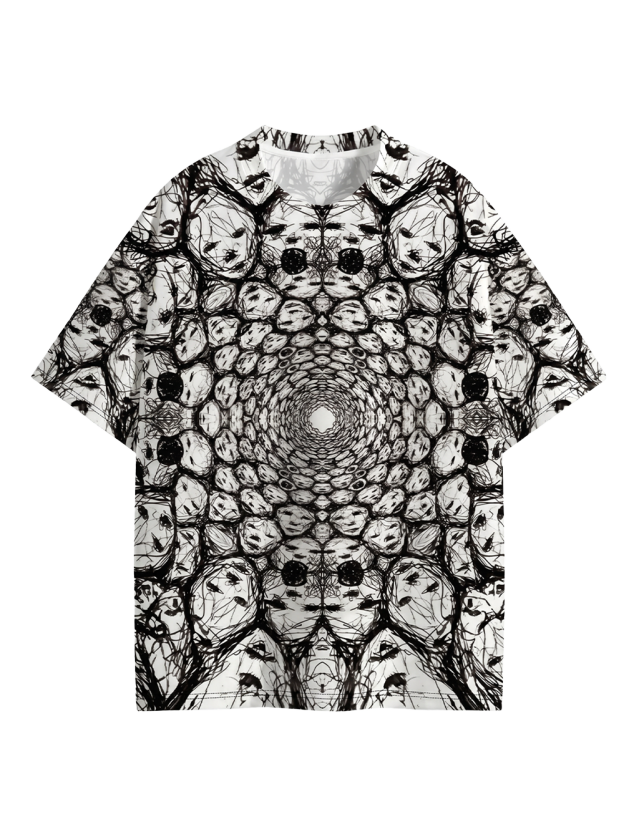 HORROR MASKS Eco Oversized Graphic Tees
