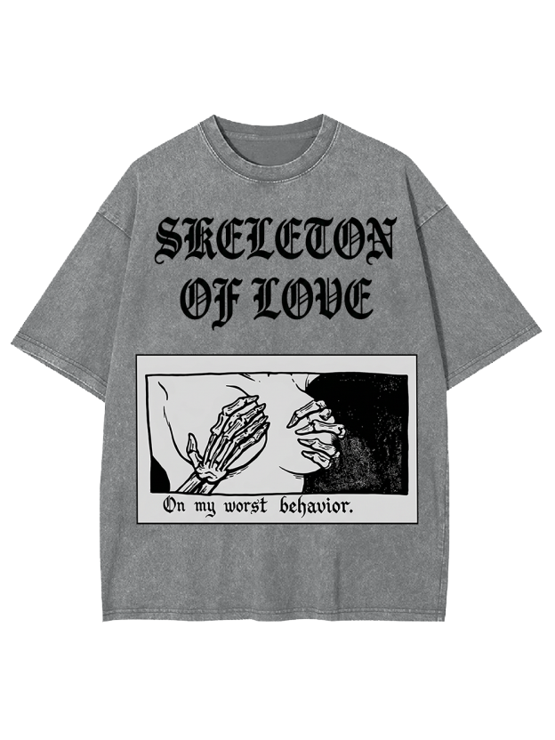 Skeleton of Love Washed Tshirt