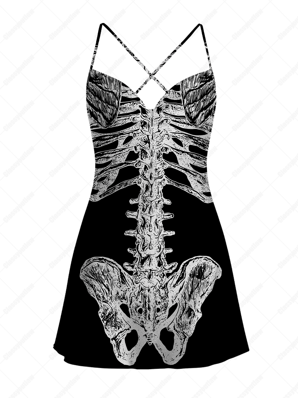 Bone Structure Satin Cross Back Mini Dress