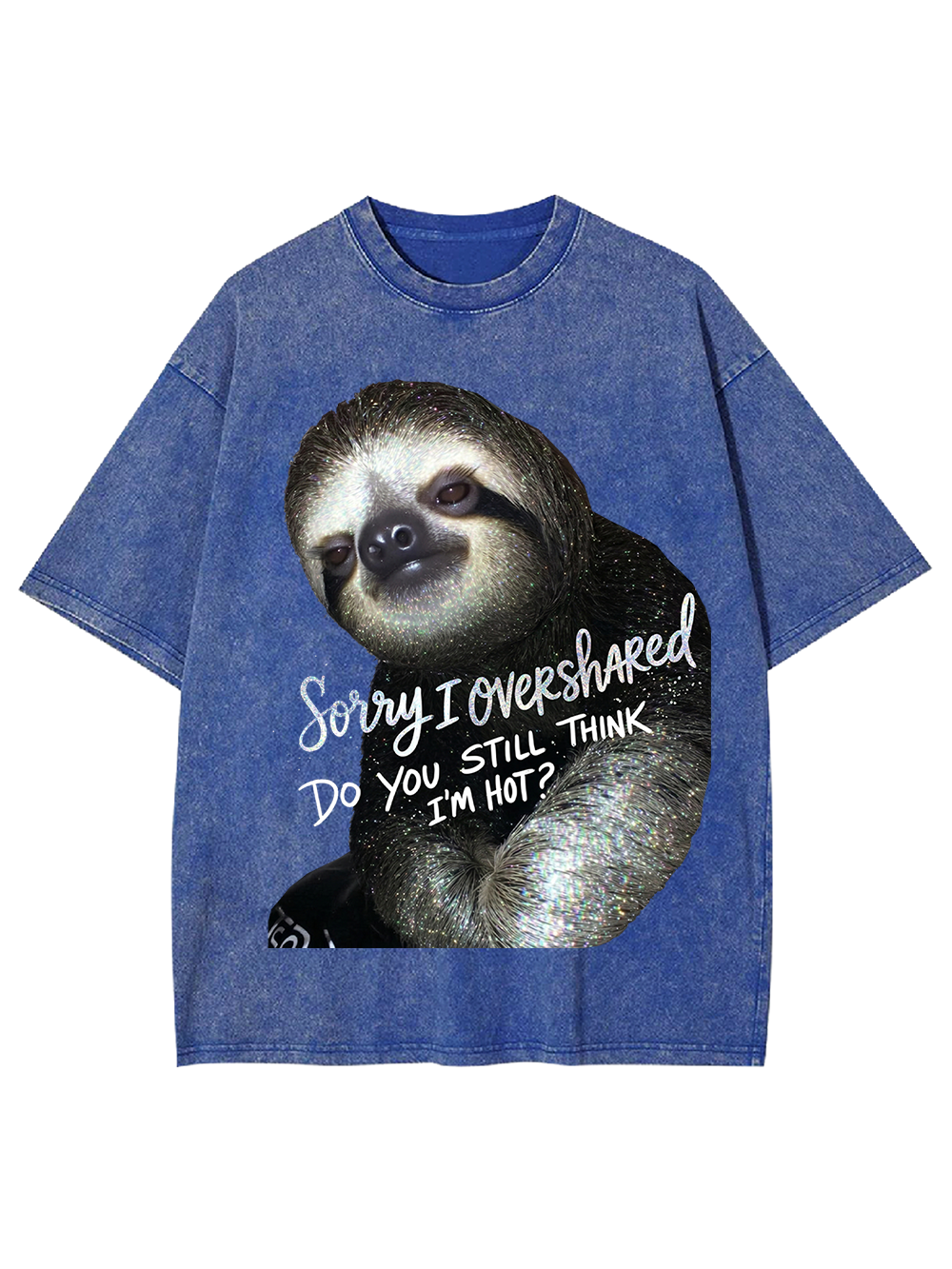 Cute Lazy Sloth Washed Tshirt
