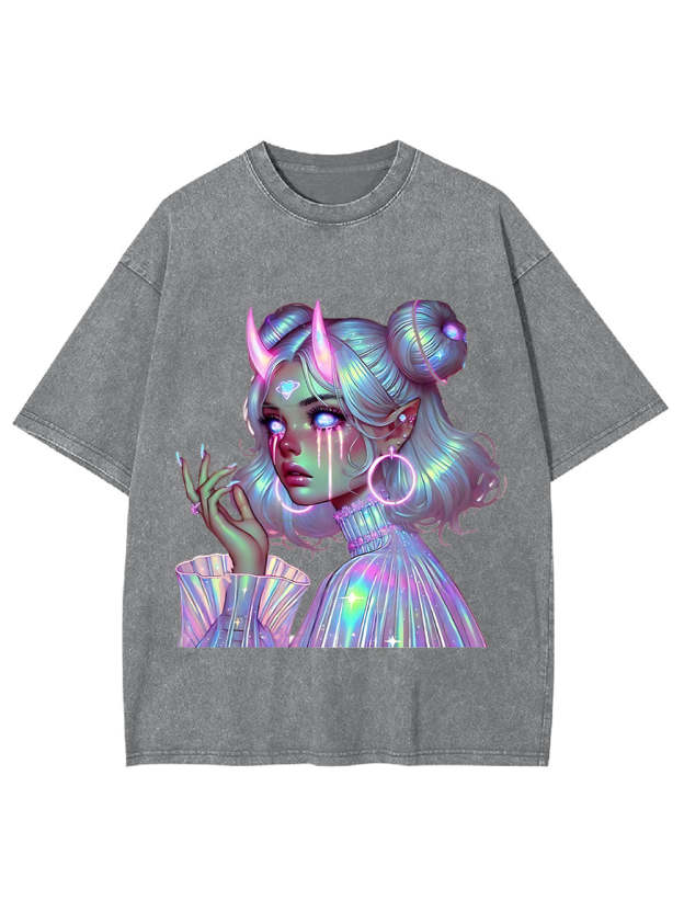 Neon Dreamscape Washed Tshirt