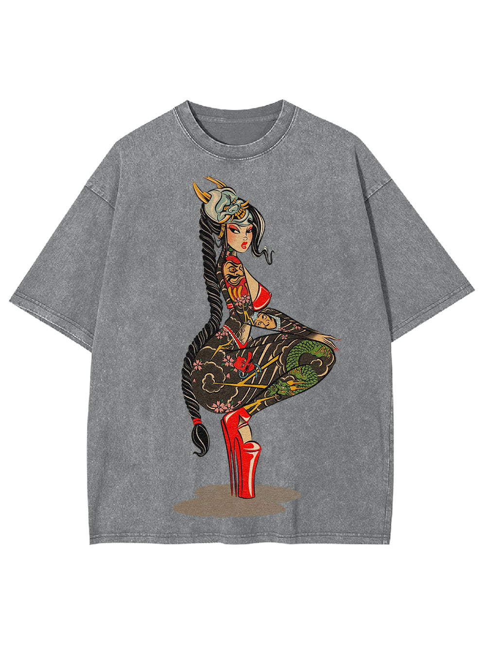 Tattooed Warrior Washed Tshirt
