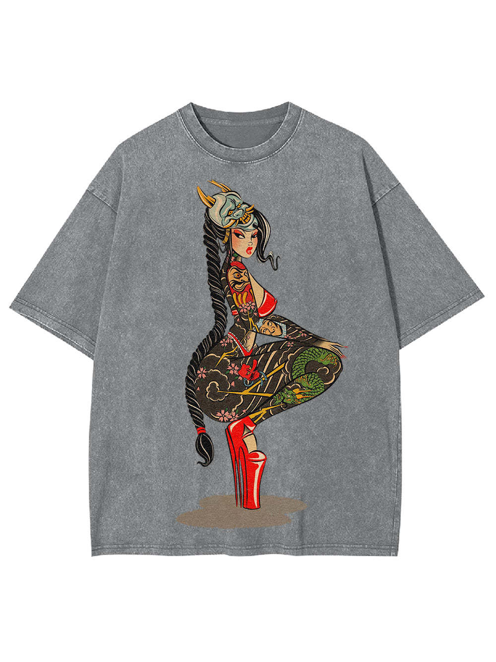 Tattooed Warrior Washed Tshirt