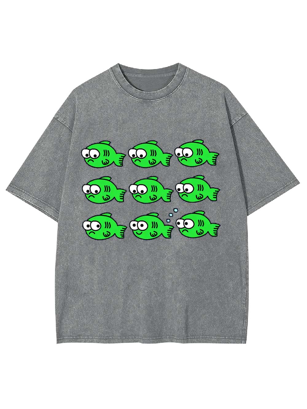 School of Quirky Fish Washed Tshirt