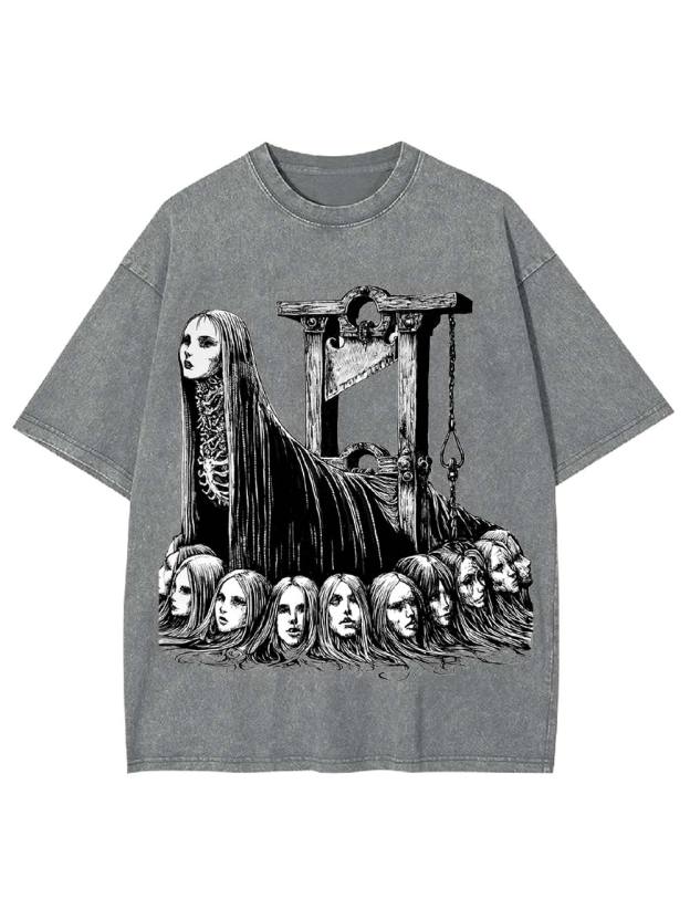 Guillotine Goddess Washed Tshirt