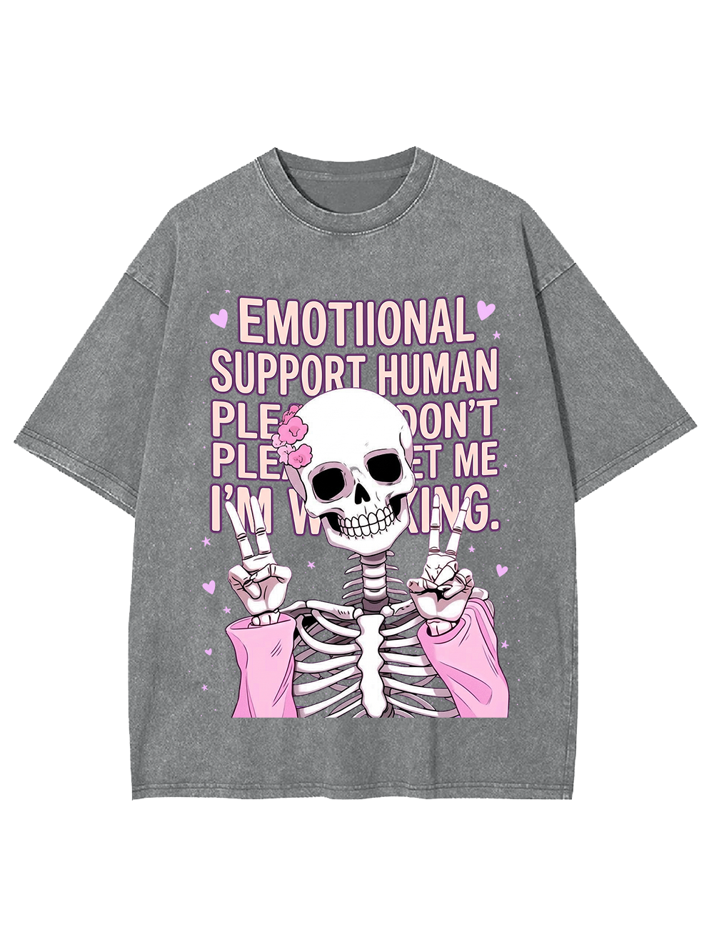 Emotional Support Human Washed Tshirt