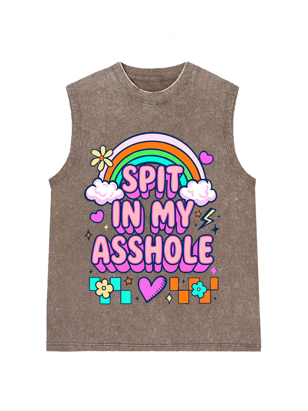 SPIT IN MY ASSHOLE WASHED TANK TOP
