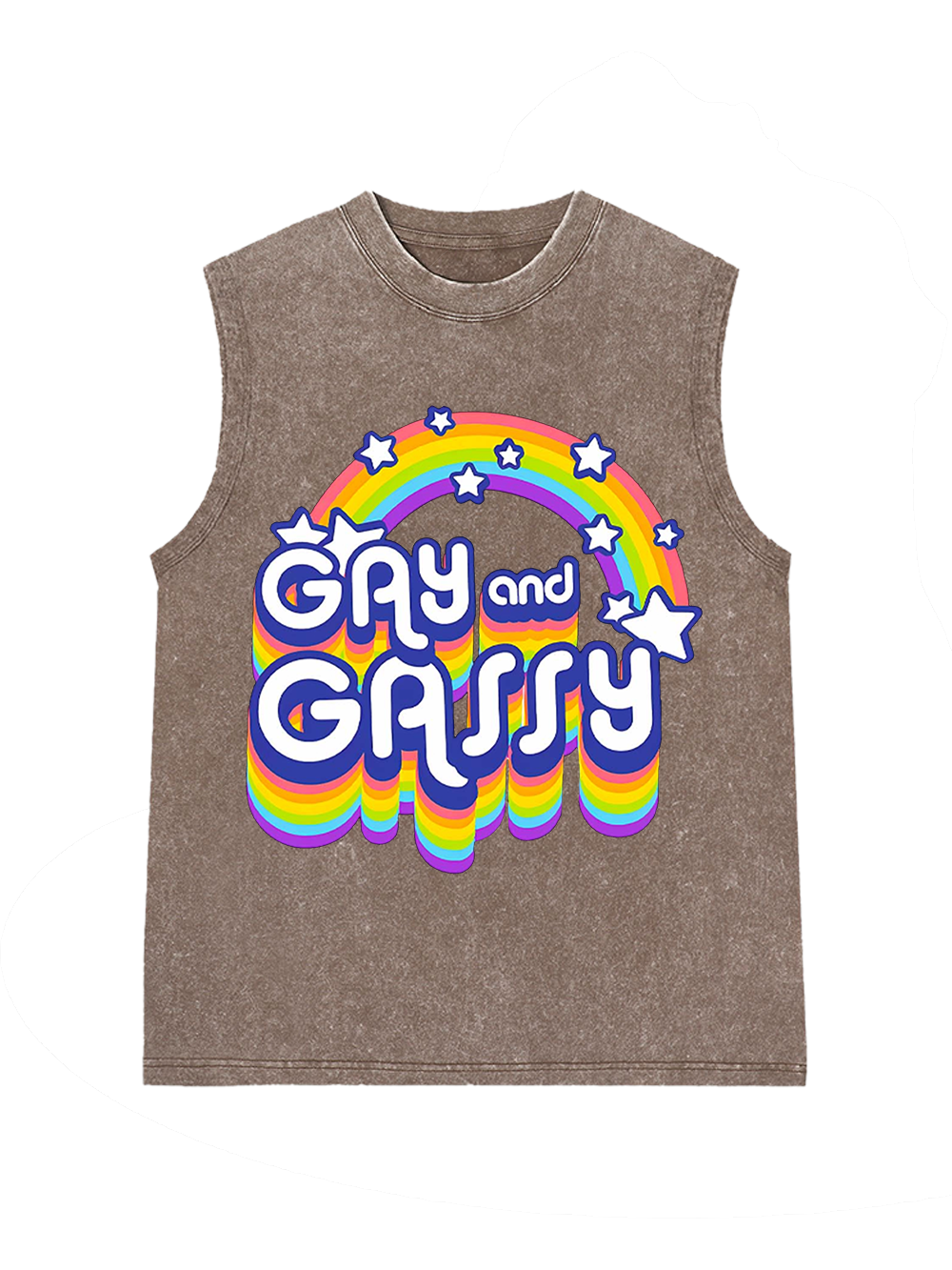 GAY AND GASSY WASHED TANK TOP