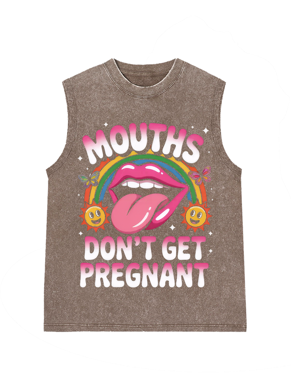 DON'T GET PREGNANT WASHED TANK TOP