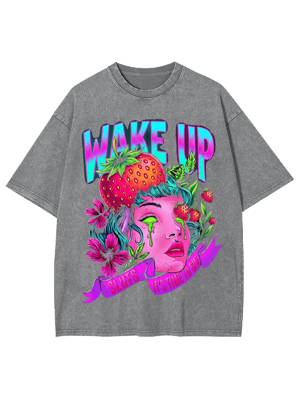 WAKE UP WASHED TSHIRT