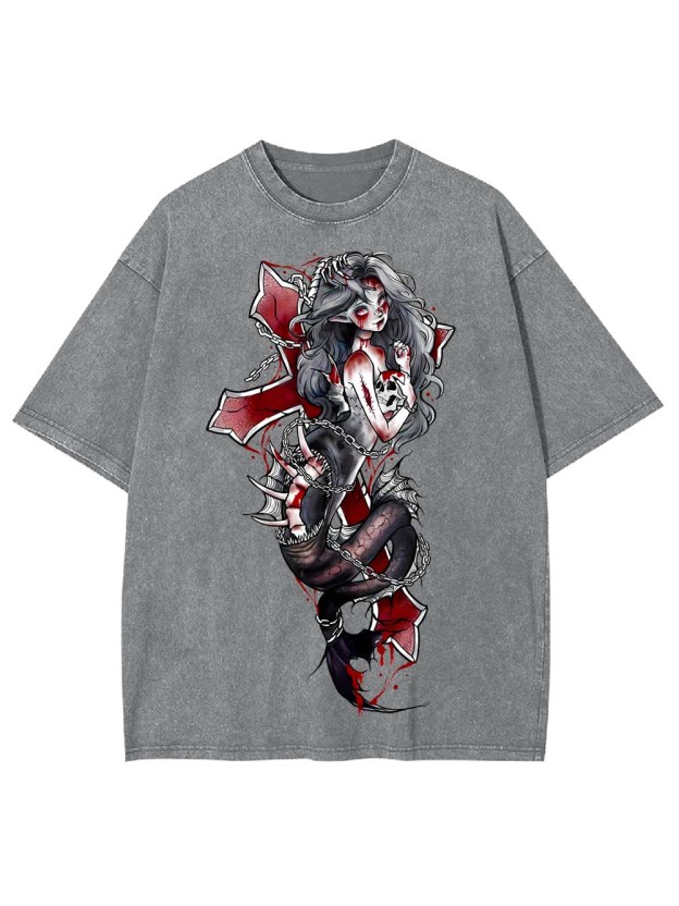 Siren of the Crimson Cross Washed Tshirt