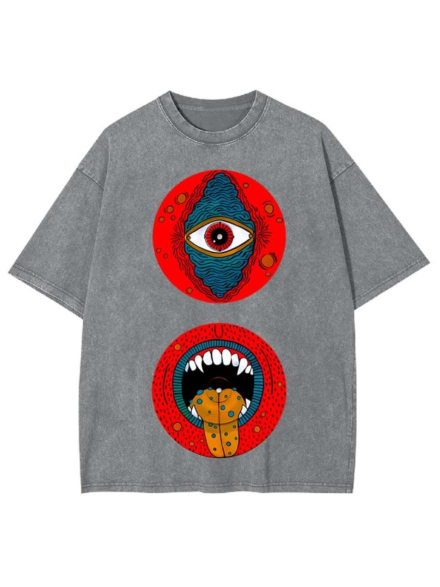 Eye and Mouth Realms Washed Tshirt