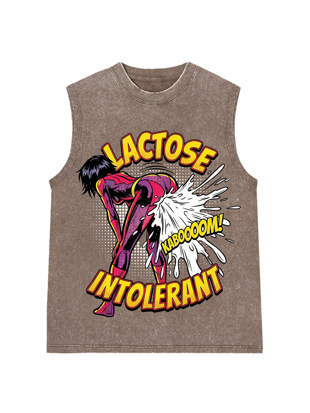 LACTOSE INTOLERANT WASHED TANK TOP
