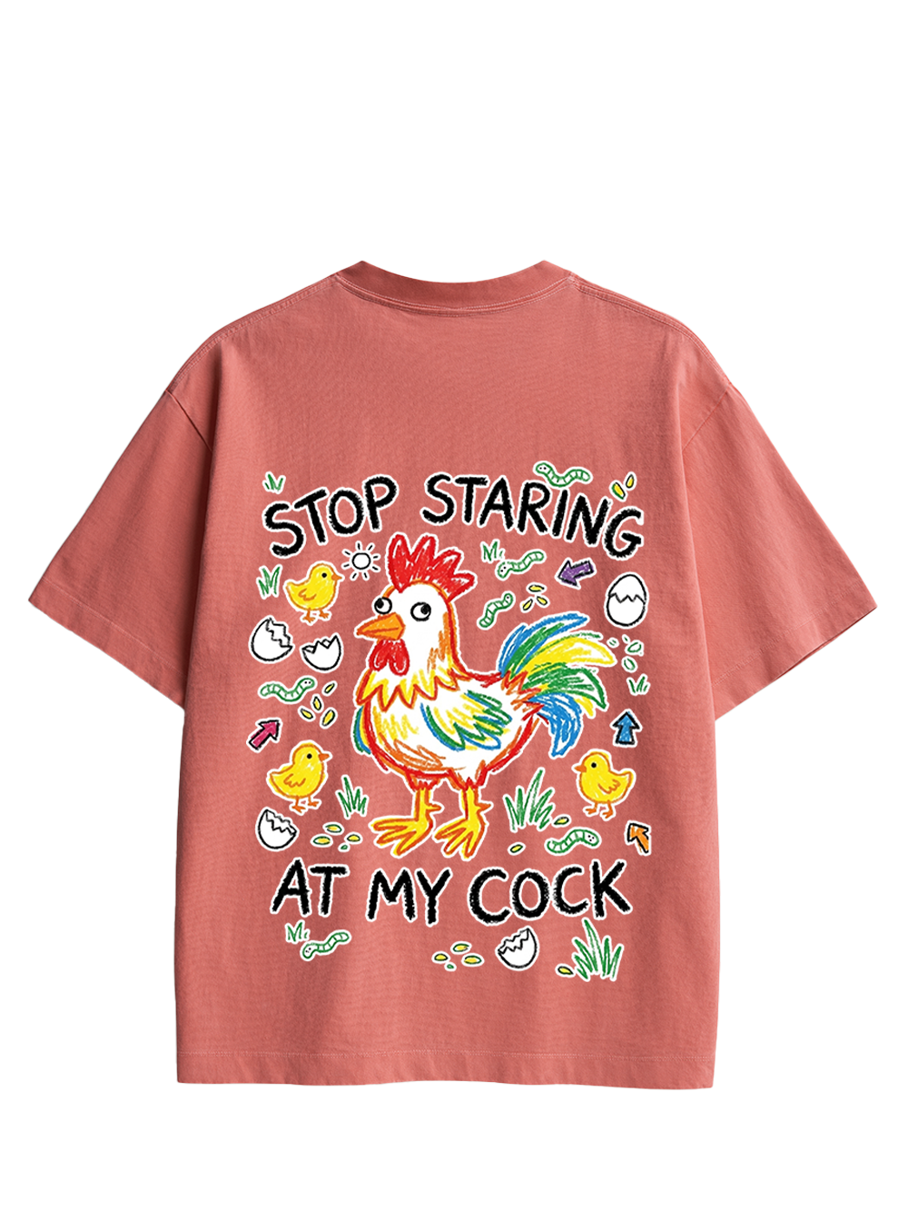 STOP STARING DOUBLE SIDED PRINT WASHED TSHIRT