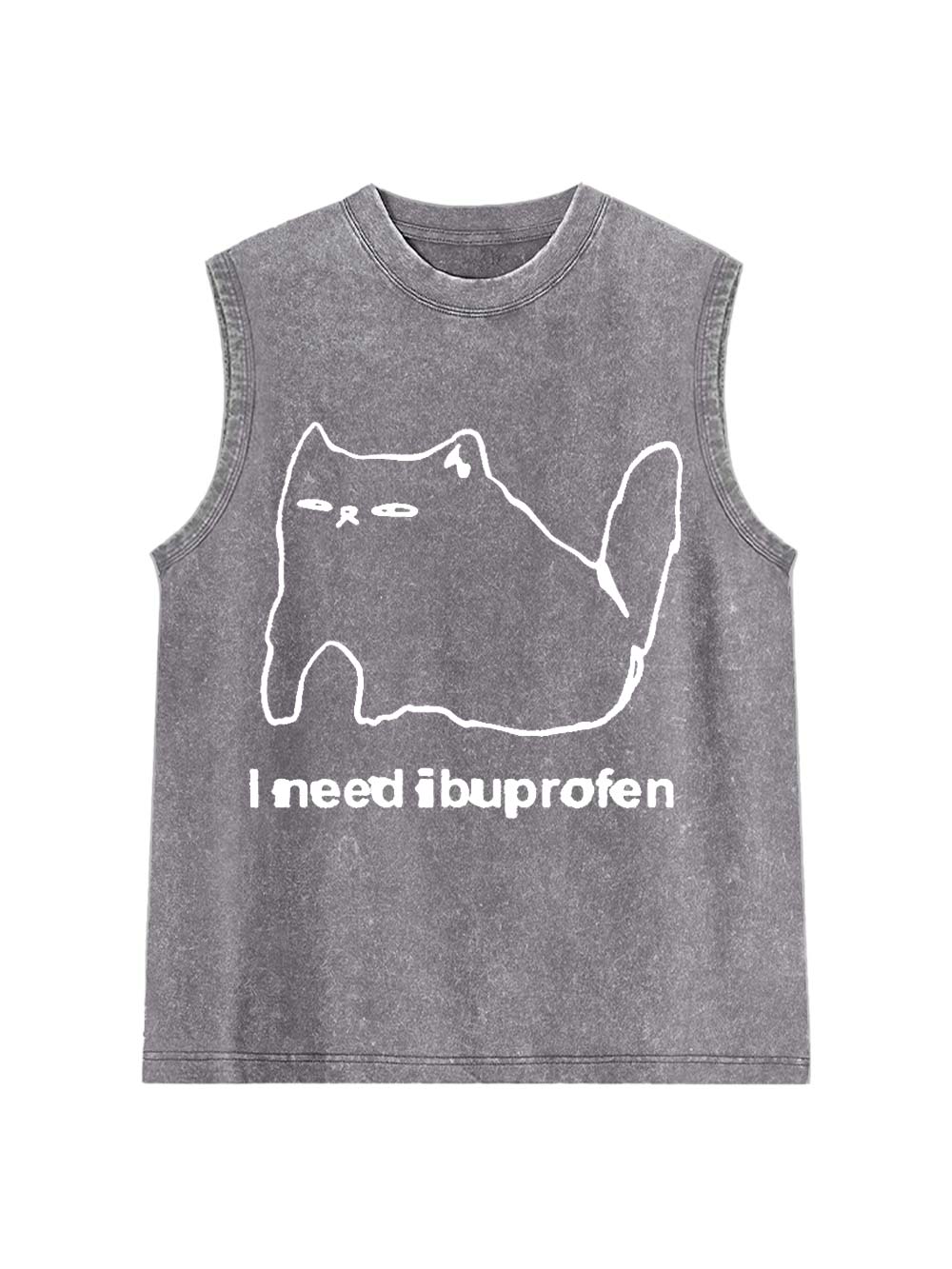 Ibuprofen Cat Washed Tank Top