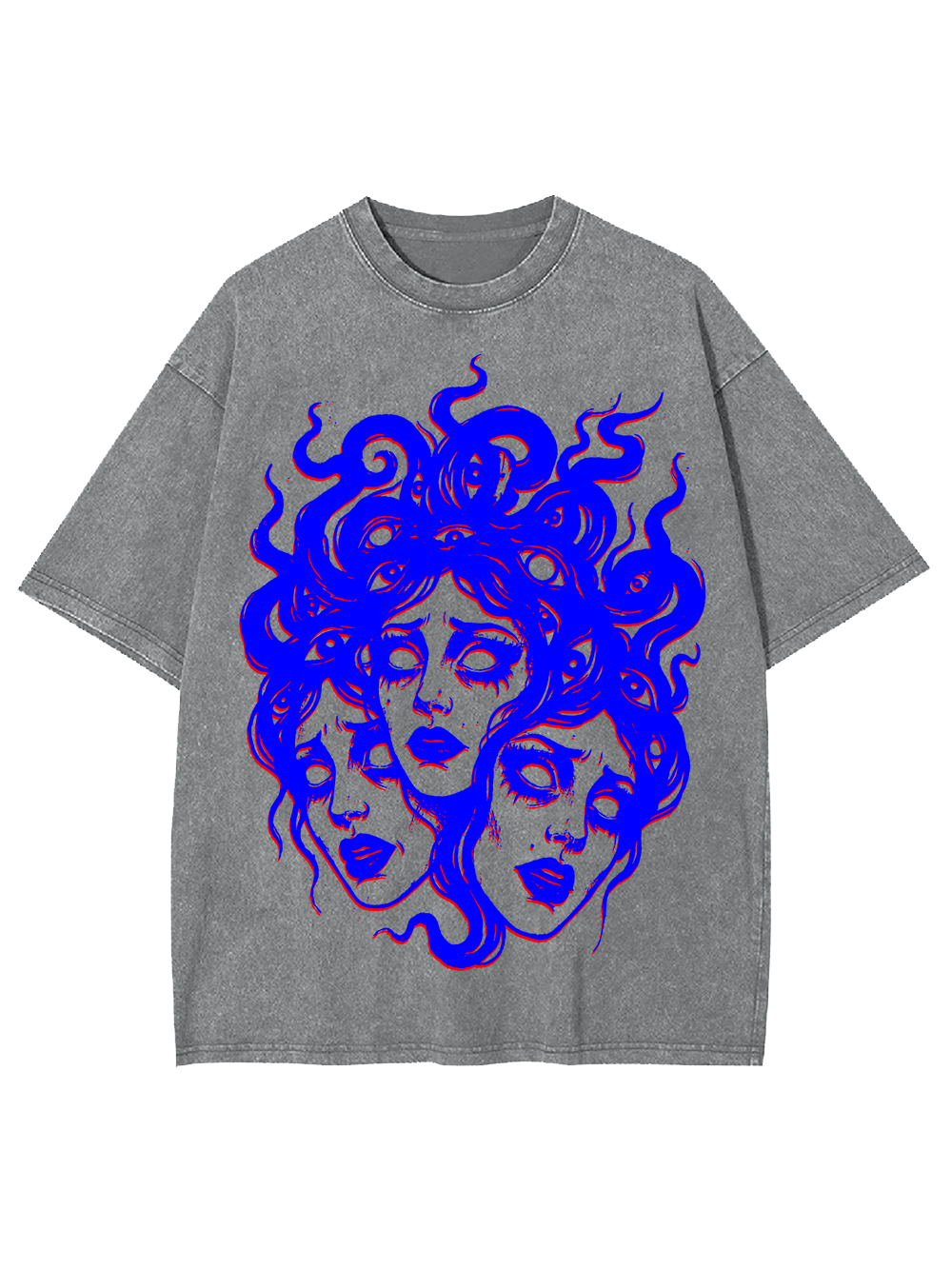 MEDUSA MULTI-FACE PSYCHIC HEAD WASHED TSHIRT