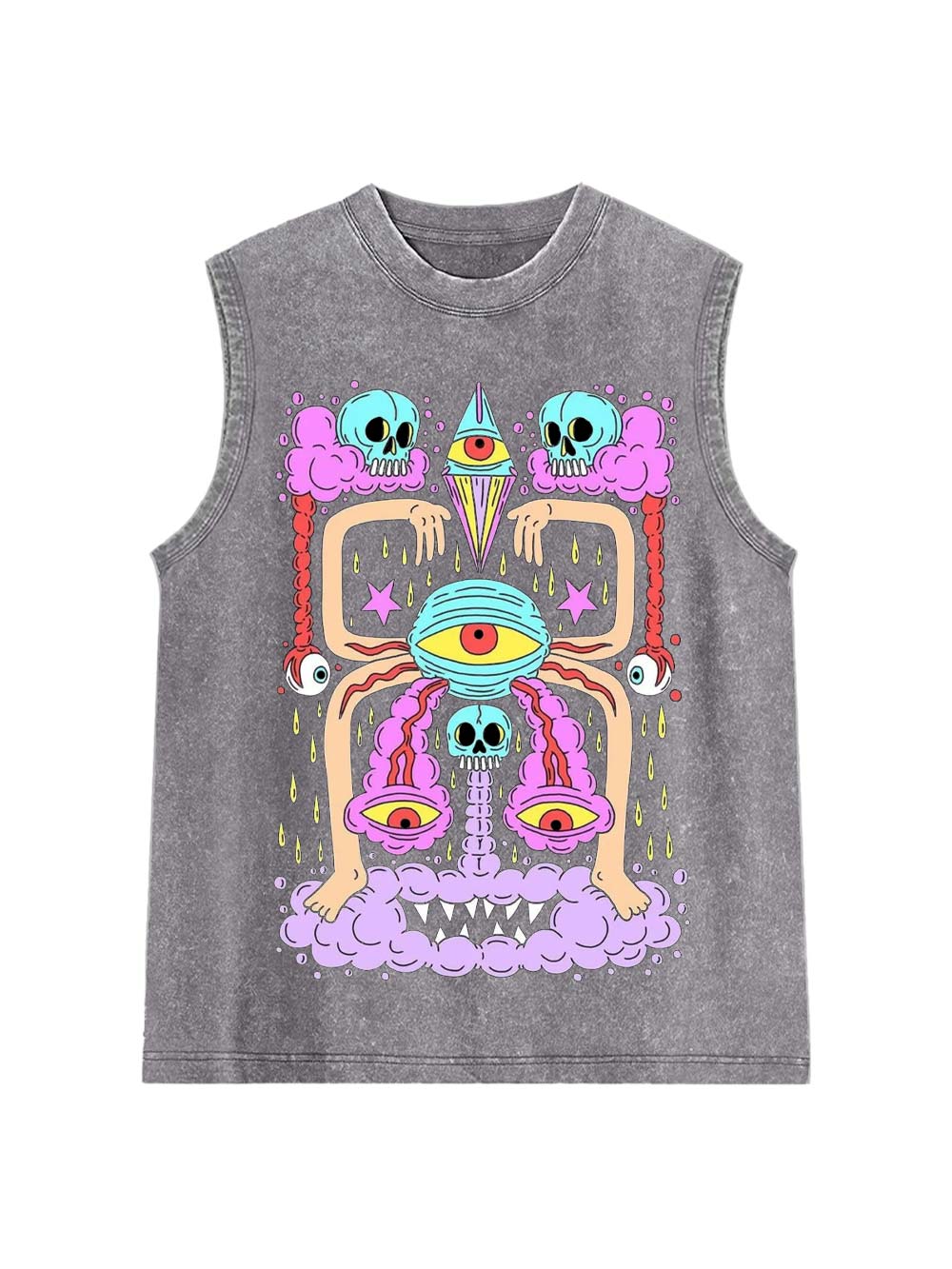 Death And Deranged Washed Tank Top