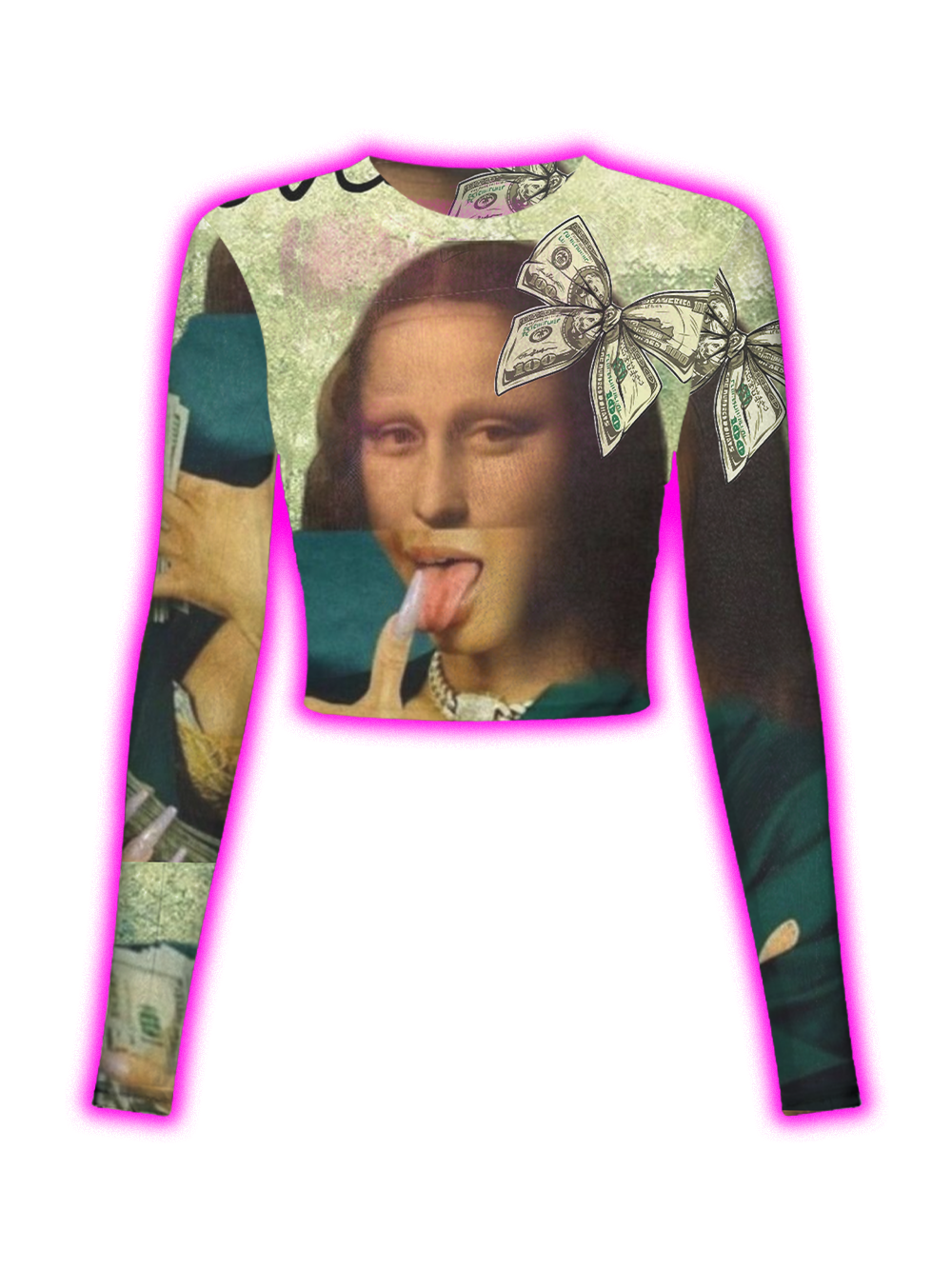 MONEY QUEEN VINTAGE ART MESH TOP