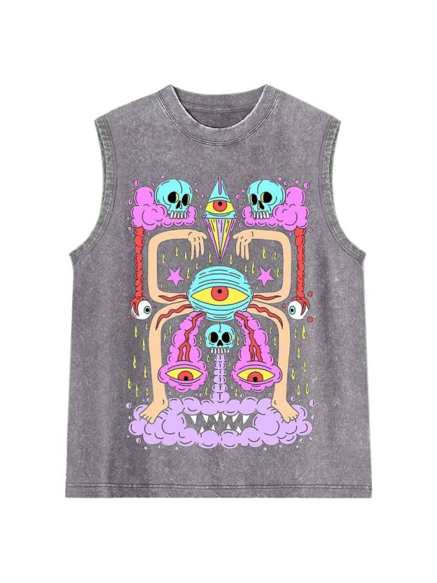 Death And Deranged Washed Tank Top